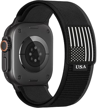 Trail Loop Band - Compatible with Apple Watch Ultra 2 Band/Ultra Bands 49mm 45mm 44mm Men Women, Braided Elastic Weave Sport Strap for iWatch Ultra 2, iWatch Ultra Series 10 46mm SE/9/8/7/6/5/4