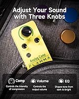 Vista 11 de FLAMMA FC05 Mini pedal de modulación con brida de coro Trémolo Phaser Vibrato Rotary Liquid Autowah Stutter Ring LowBit