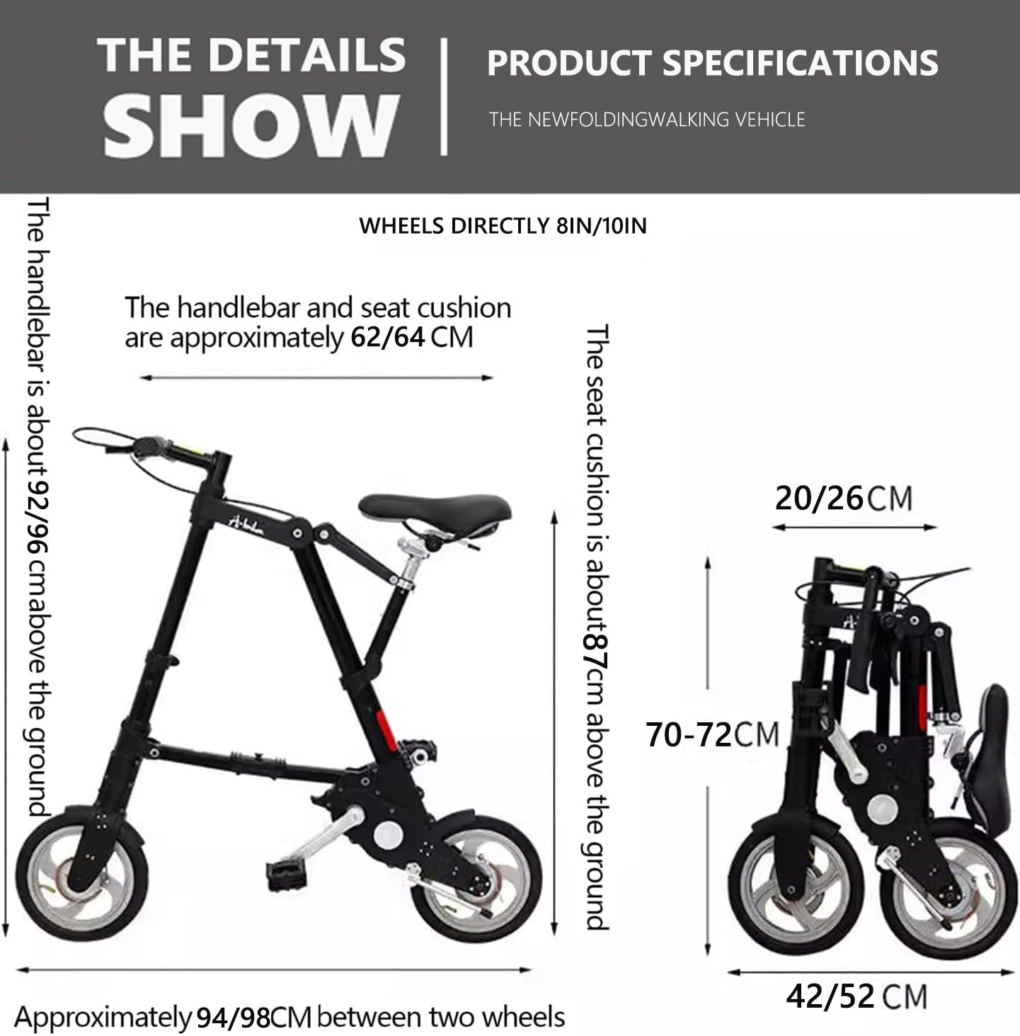 Bicicletta pieghevole, ultraleggera, portatile, per adulti e studenti, pieghevole, per ciclismo e viaggi, design leggero per sport all'aria aperta
