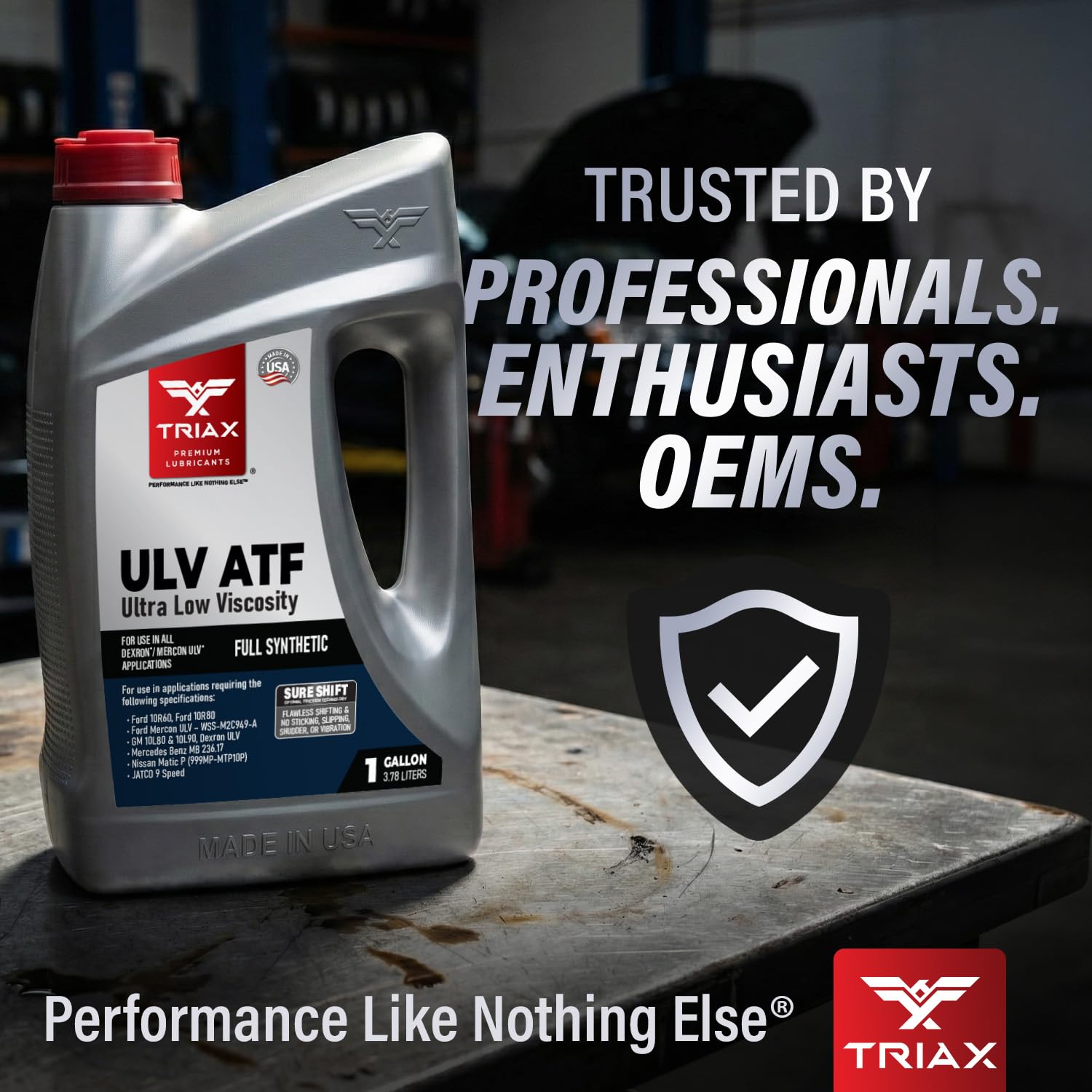 TRIAX ULV ATF Fluido de Transmision Automatica 100% Sintetico de Ultra Baja Viscosidad - Para Transmisiones Automaticas Modernas de 8 y 10 Velocidades - Compatible Dexron ULV y Mercon ULV