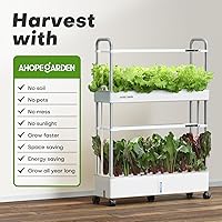 Vista 6 de Kit de Sistema de Cultivo Hidropónico de Jardín Interior Ahopegarden: Kit de Jardín de Hierbas Interior de 60 Cápsulas con Luz de Crecimiento LED