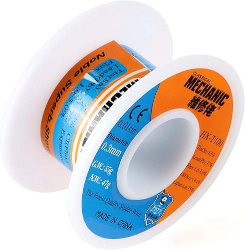 Miniatura 4 de Alambre de soldadura de plomo de lata 63-37 de 0.012in para soldadura eléctrica, lata de 63% plomo, 37% Sn63 Pb37 HX-100, alambre de soldadura