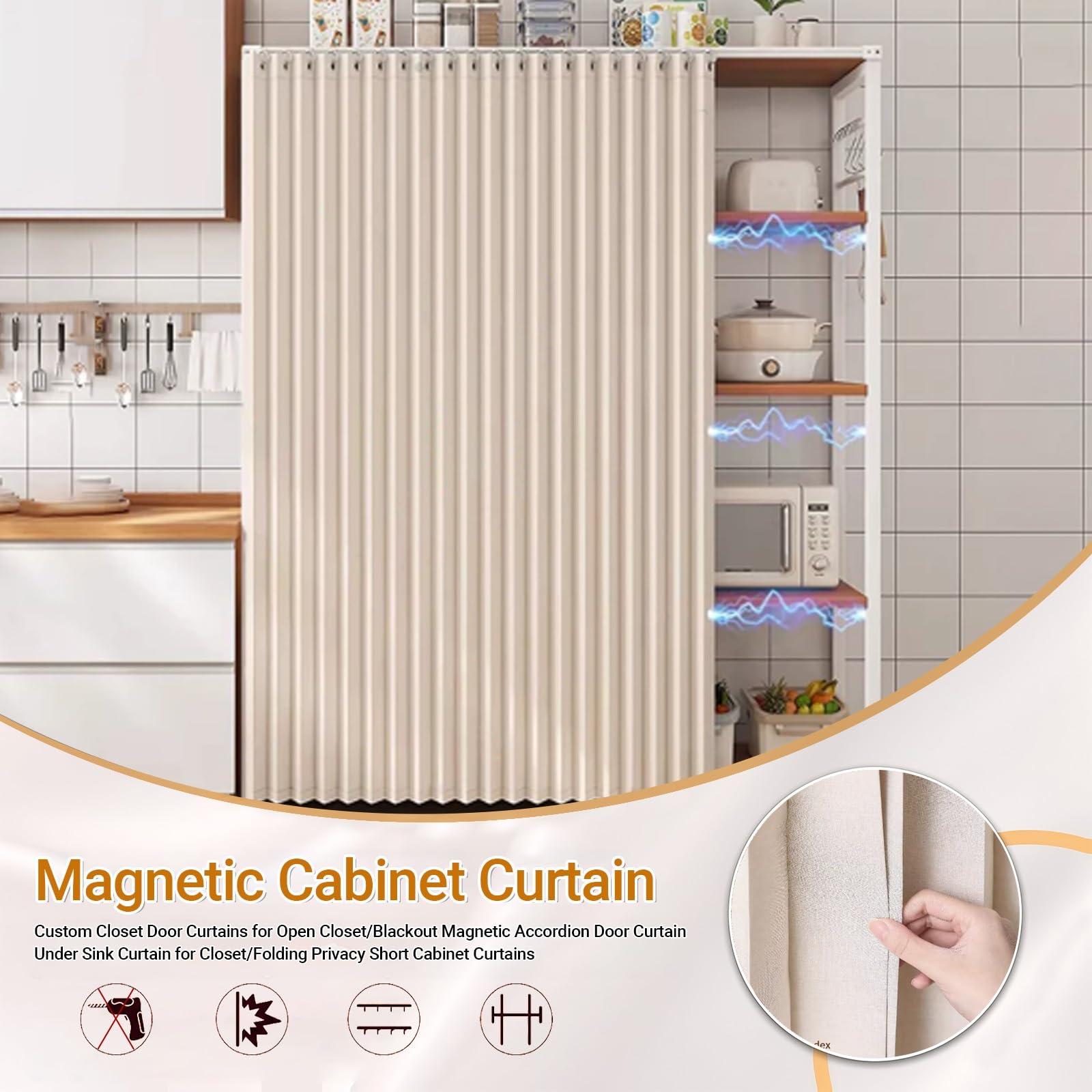 Blackout Curtains for Doorways Closets Room Divider,