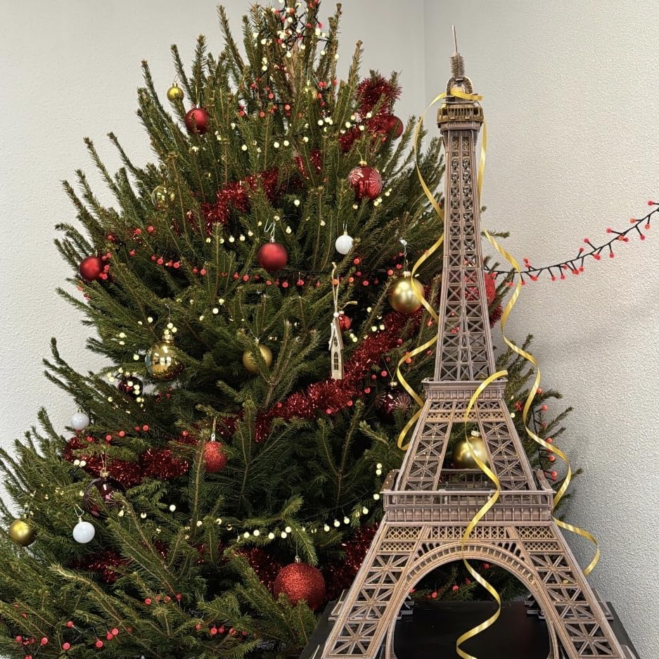 EXPLORA - Torre Eiffel - Puzzle 3D - 540203-80 Pezzi - Monumento Storico - Livello 5 - Senza Colla o Forbici - Parigi - Gioco di Costruzione - Licenza National Geographic - A Partire da 8 anni