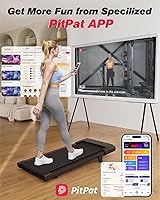 Vista 5 de SupeRun Walking Pad, Under Desk Treadmill, 3 in 1 Portable Treadmill with Remote Control LED Display, 2.5 HP Quiet Walking Jogging Machine for