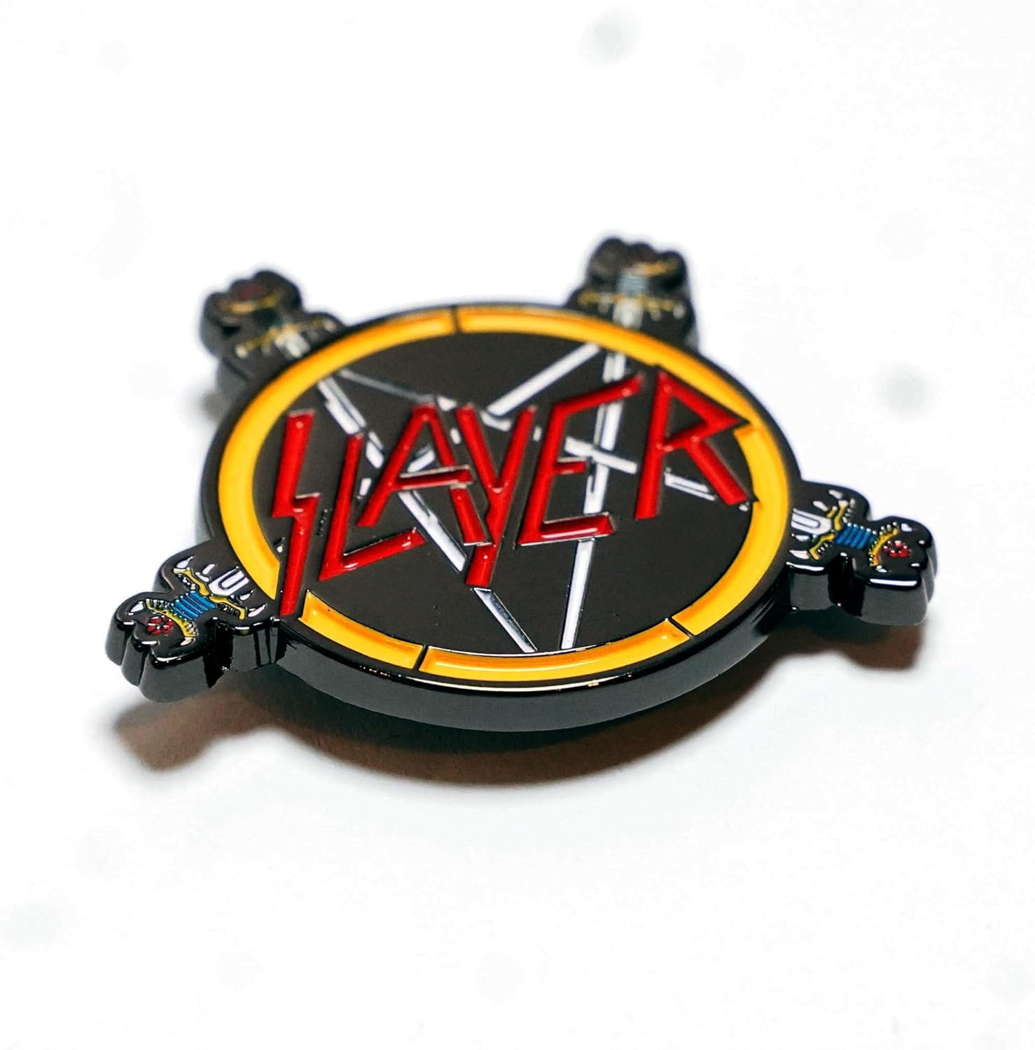 Slayer RIB Pentagram Cloisonne Pin - Image 3
