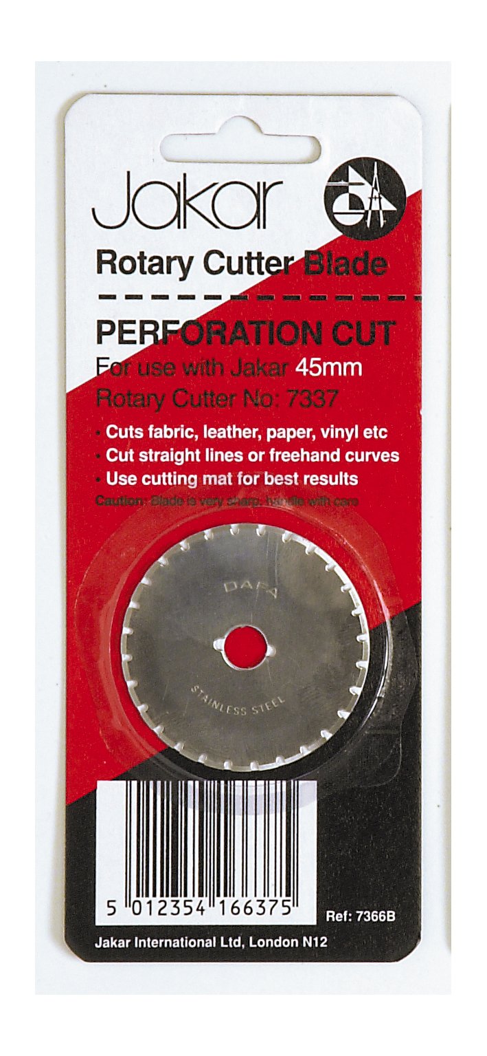 Jakar Silver Rotary Cutter Blades - Perforation Cut 45Mm X 1