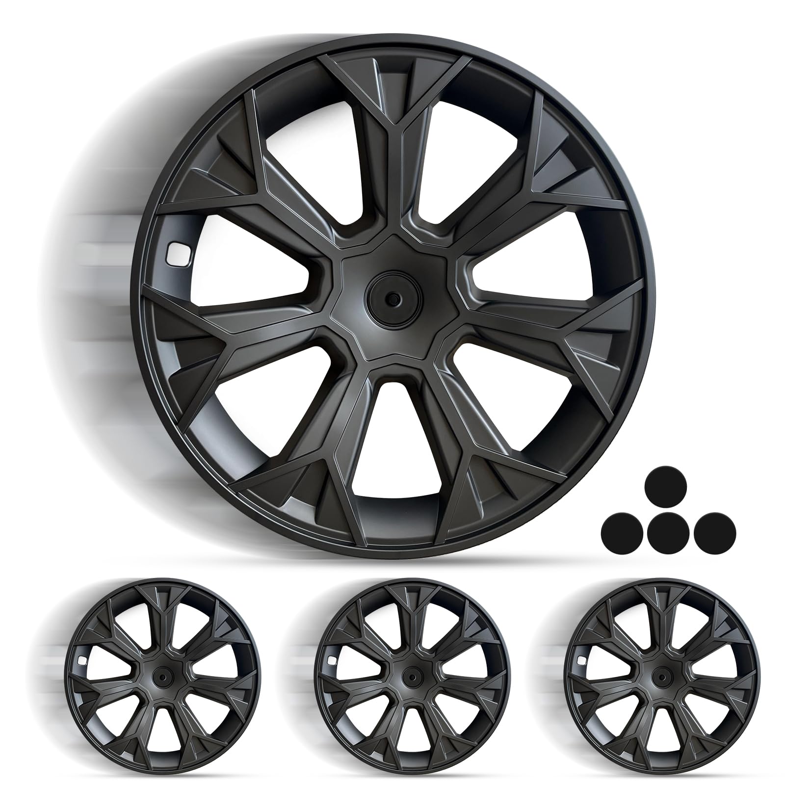 Wheel Covers 19 Inch Compatible with Tesla Model Y Wheel Cover HubCaps Compatible with Tesla Model Y 2021-2024