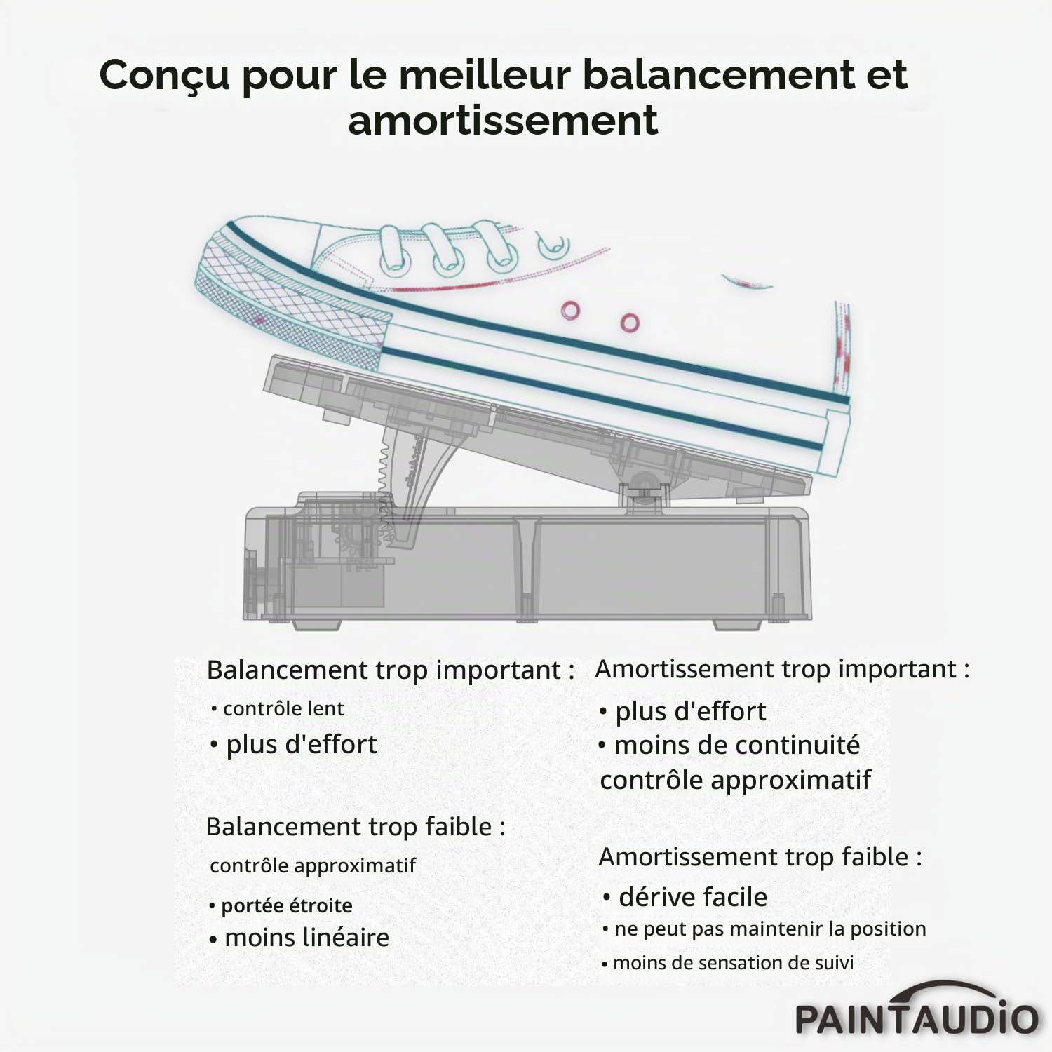 Paint Audio Foot Captain Pédale d'expression multi-effets compatible avec connexion pointe/anneau (Foot Captain-SWM)