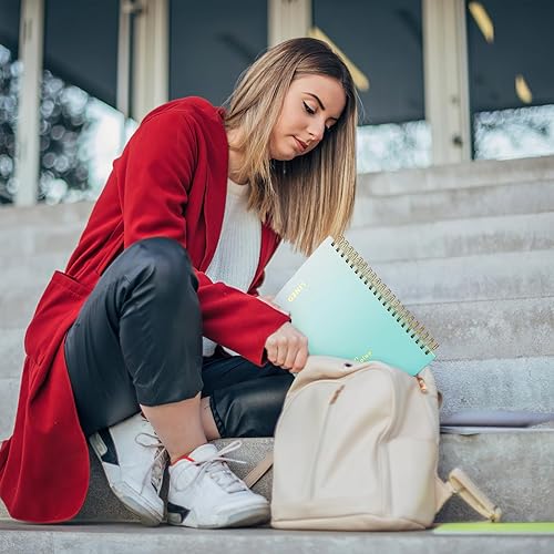 Miniatura 7 de Smarpau Cuaderno de espiral rayado de 8.5 x 11 pulgadas, cuaderno de papel de 4.23 ozm, 86 hojas172 páginas, cuaderno de sujetos grandes para el