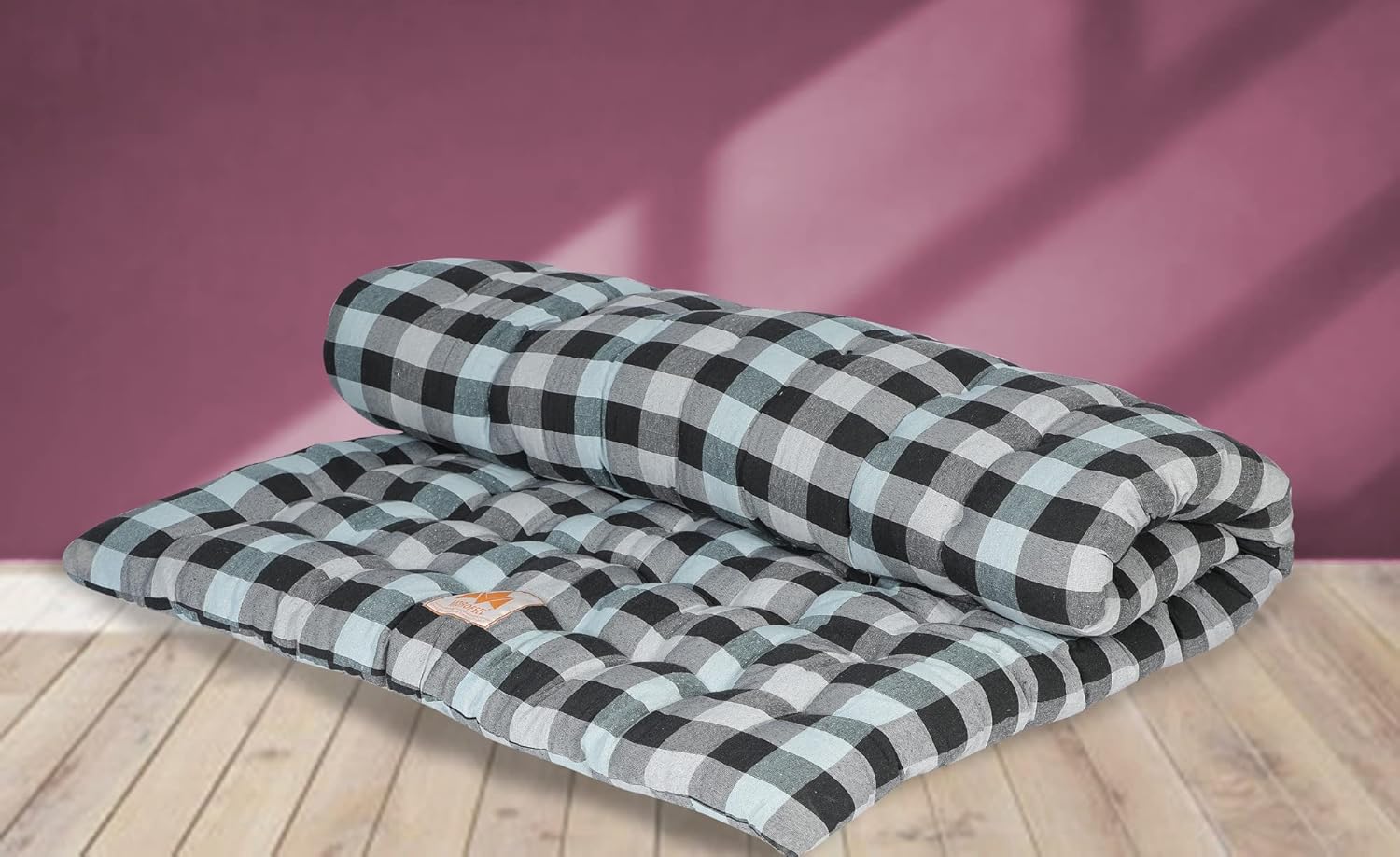 MOROFEEL Soft Cotton Multicolour Mattress/Gadda (6X6) Double Bed, Blue