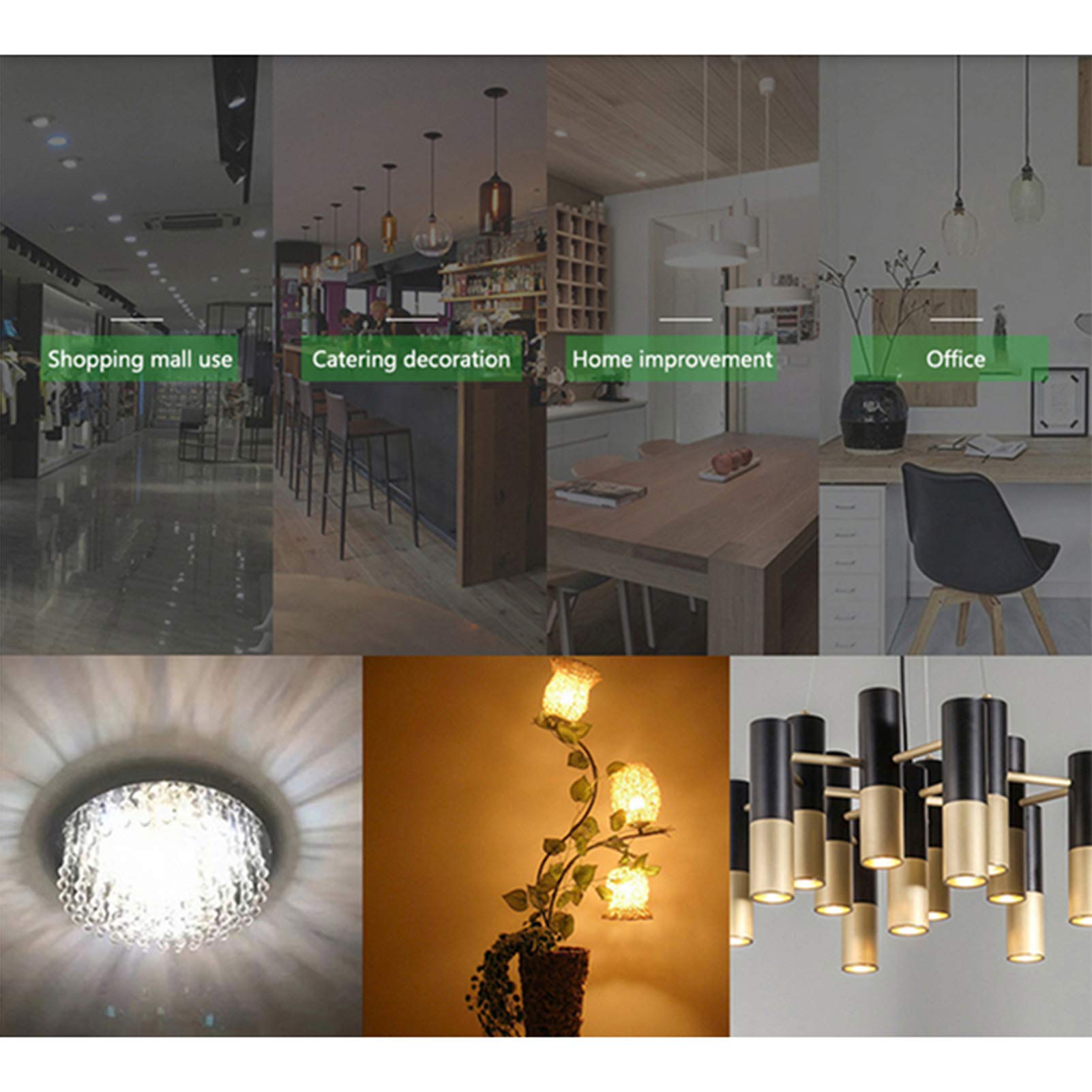 Bombillas vela LED Bombilla ahorro energía 16 W, bombillas LED maíz sin parpadeo, no regulables 2835 SMD, paquete 4 natural