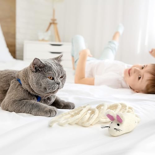 Miniatura 4 de Glaciart One Juguete de fieltro para gatos  Enriquecimiento suave y mullido 100% lana natural  Juego de juguetes interactivos para gatos  Seguro