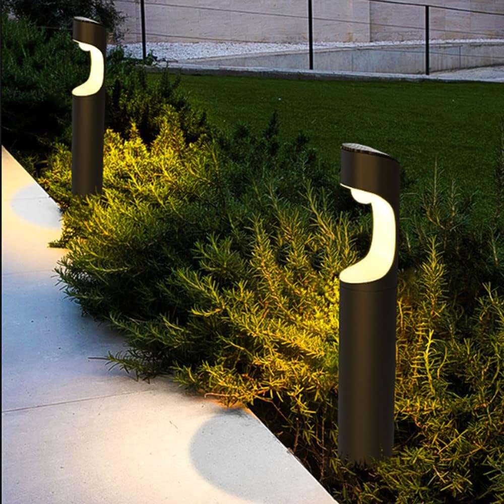 USMJQVZ 10W Lawn Landscape Path Lights Aluminum Deck Fence Corridor Pillar Lamp for Park Villa Courtyard Patio Decor 3000K/6000K
