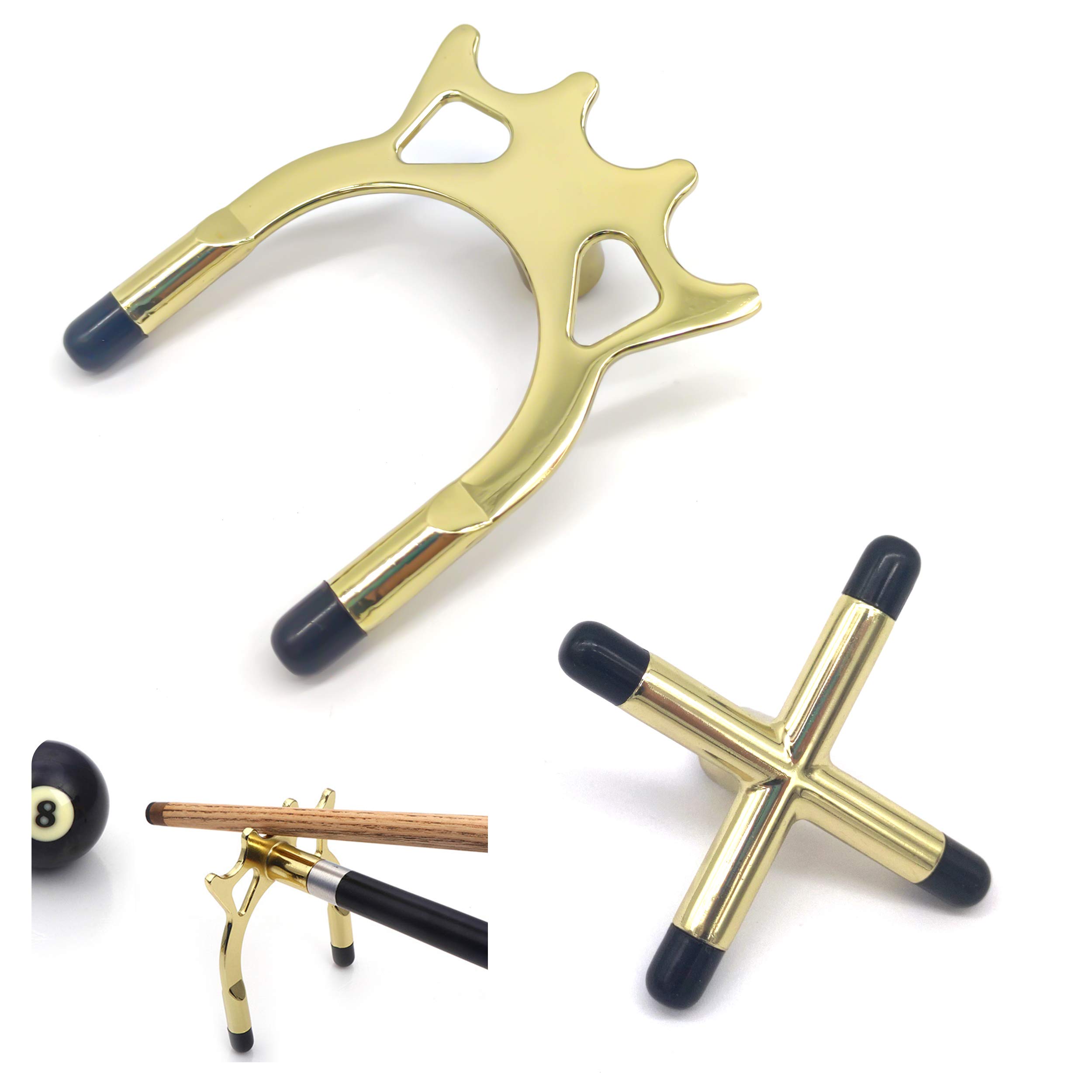 Buy inheming 2 Style Billiard Cue Stick Bridge Heads, Spider and Cross