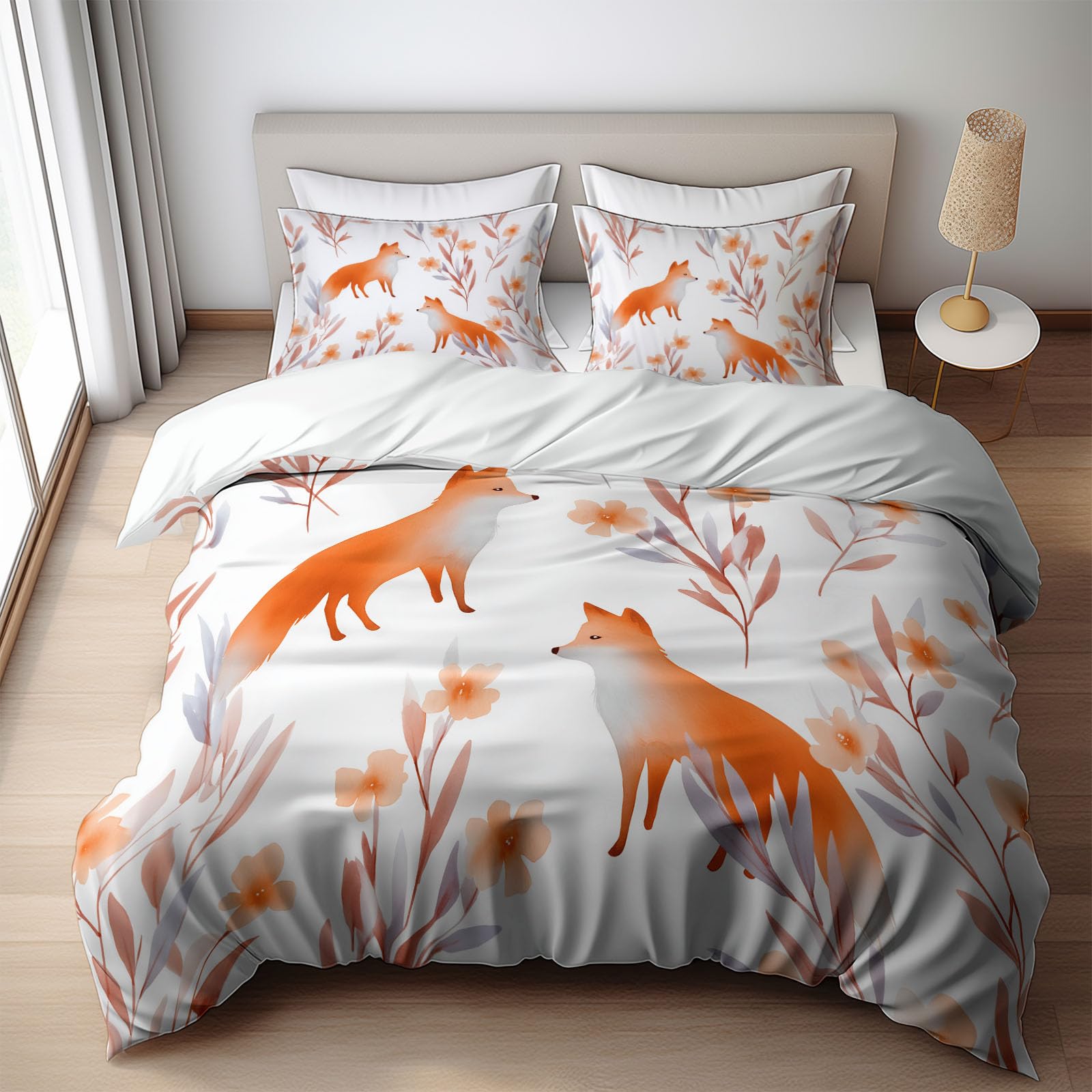 Set copripiumino king size animali della campagna volpe