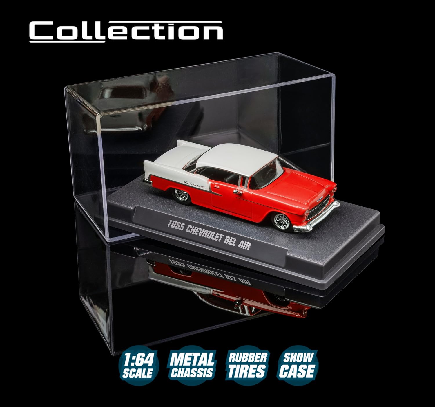 Amazon | Jada Majoretteコレクション – 1955 シボレー ベルエア 1:64