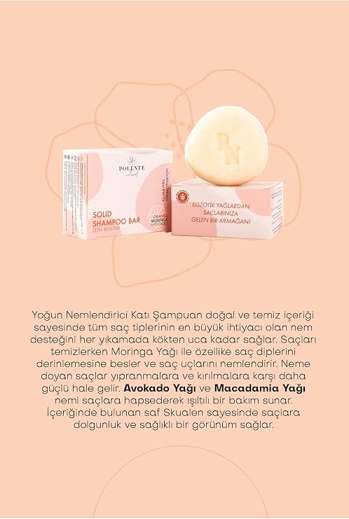 Polente Natural - Yoğun Nemlendirici Katı Şampuan/Tüm Saç Tipleri (110 gr)