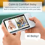 Babysense Prisma Baby Monitor with Camera and Audio, 5” HD Video Baby Monitor with 2 Cameras, 6-Color Night Light, Split Screen, Sound Machine with White Noise & Lullabies, Secure No WiFi