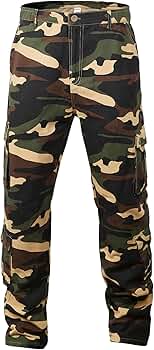 Amazon.com: zeetoo Mens Relaxed-Fit Cargo Pants Multi Pocket