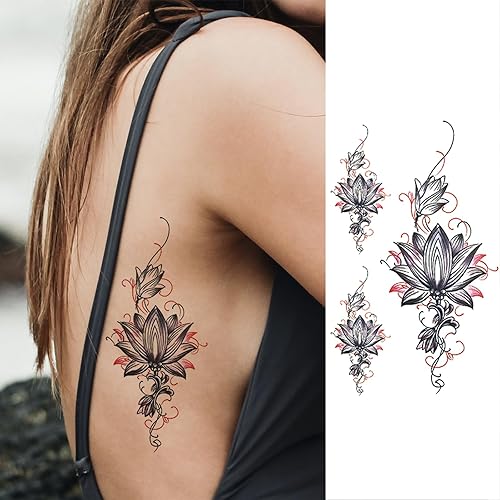 Vista 37 de Tatuaje temporal tribal para hombres adultos, tótem grande negro tribal tatuaje falso tribal, de larga duración, impermeable, a gran temperatura