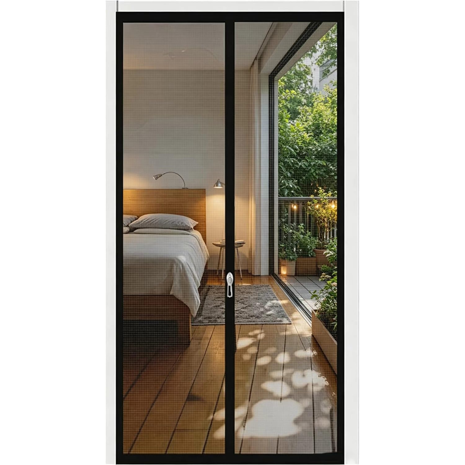 Cat Screen Door, Reinforced Mesh For Cats, Heavy Duty Pets Proof With Zipper, Magnetic Blocks Automatic Attract Silently To Prevent Running Out(85x200cm)