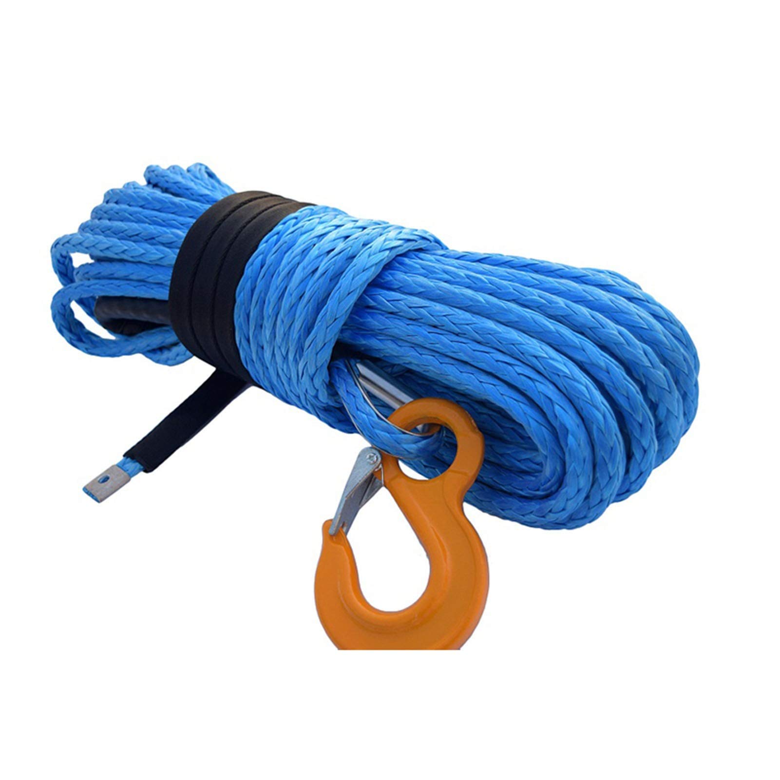Mthckxjbsuz Blu Winch Rope, 8Mm*30M Atv Winch Cable,Synthetic Rope,Tow Car For Utv Suv Off Road Racing