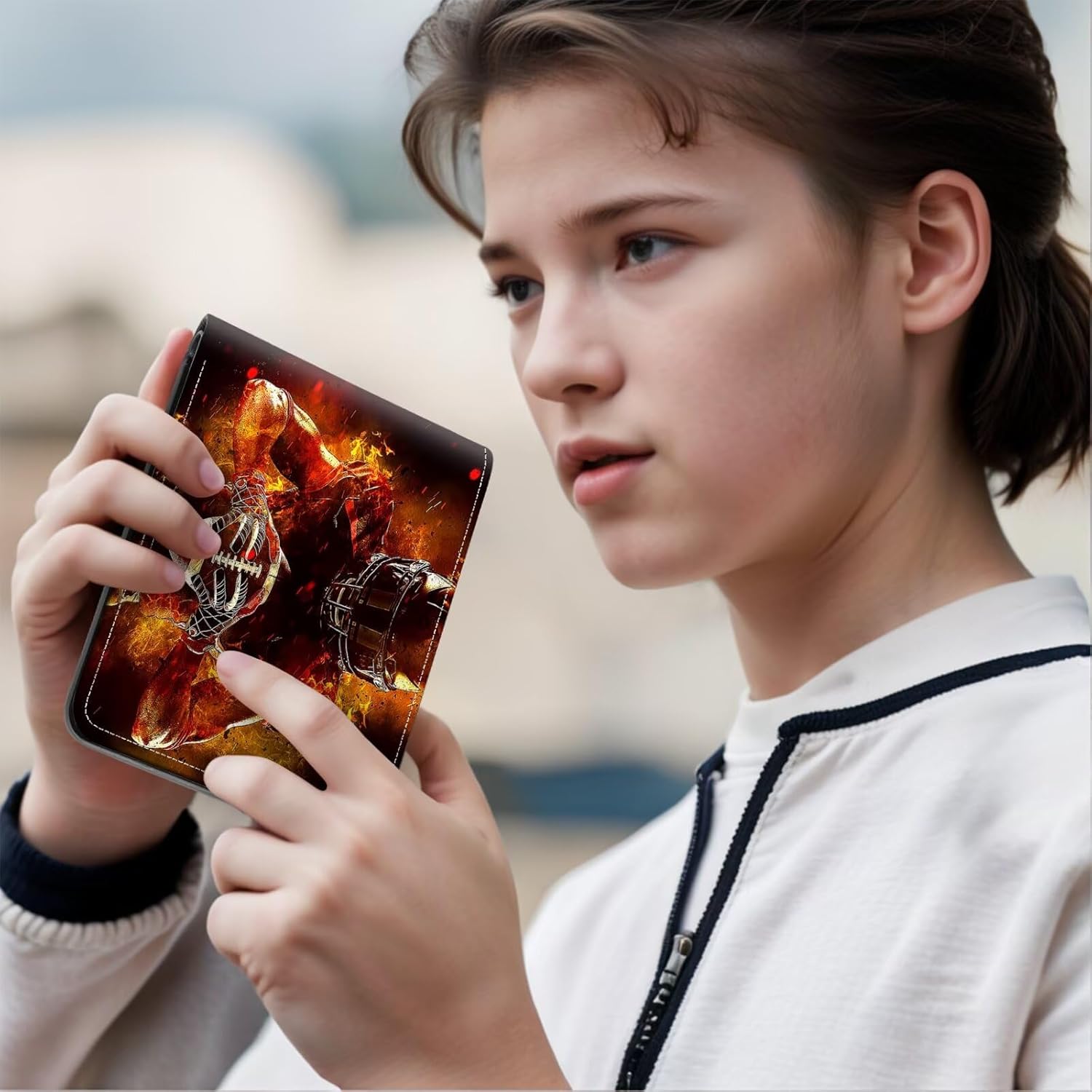 Boys Wallet for Kids, Kids Wallets for Teen 9-12 8-12 12-14 with Card,Funny Football Leather Bifold Rfid Blocking,Black Purse for Men Boy Male Youth Guys Christmas Gifts Birthday Present - Image 7