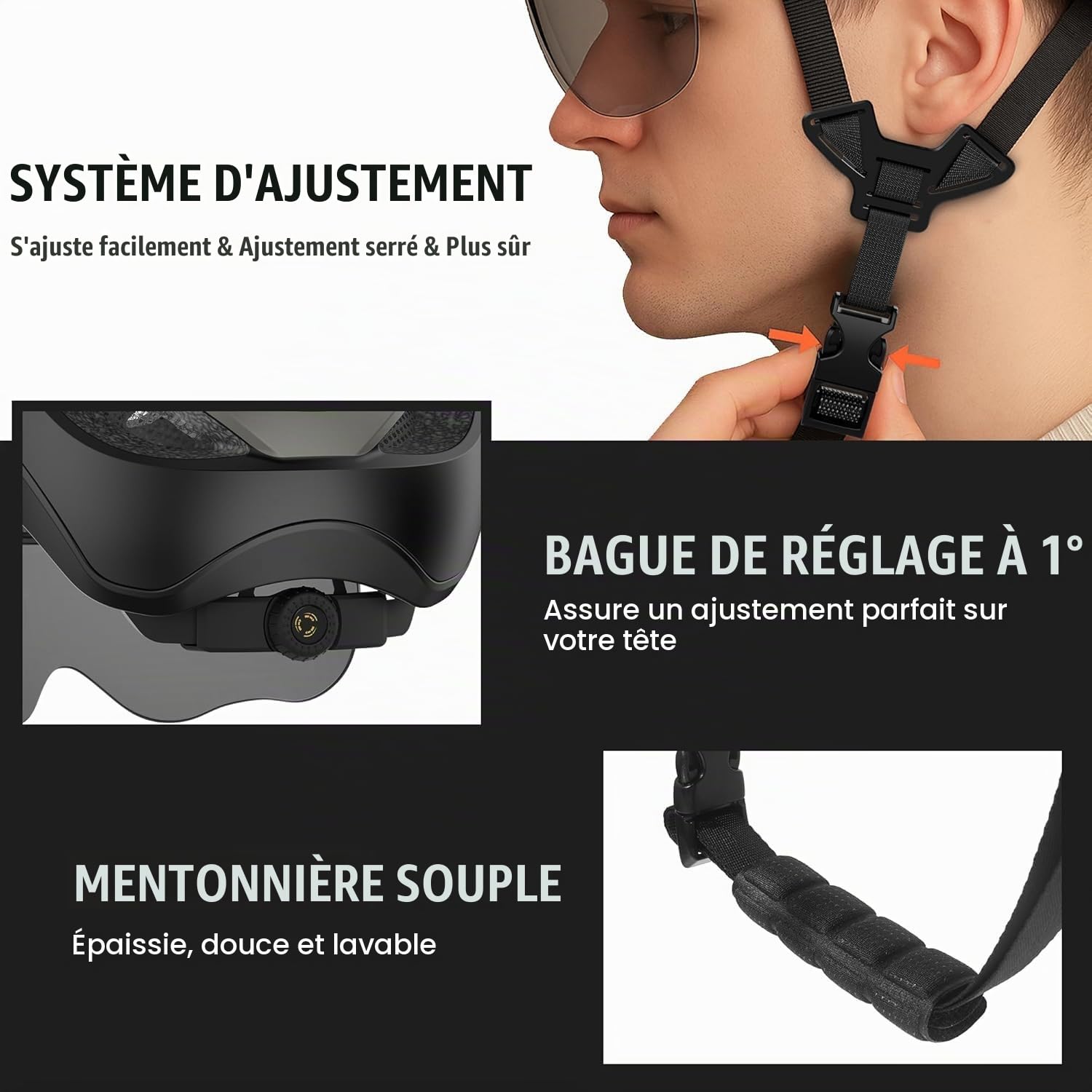 LUMDEER Casque de vélo pour adultes hommes et femmes – Casque de vélo avec lumières avant et arrière, clignotants et feux de freinage, visière photochromique, casque de vélo urbain pour scooter