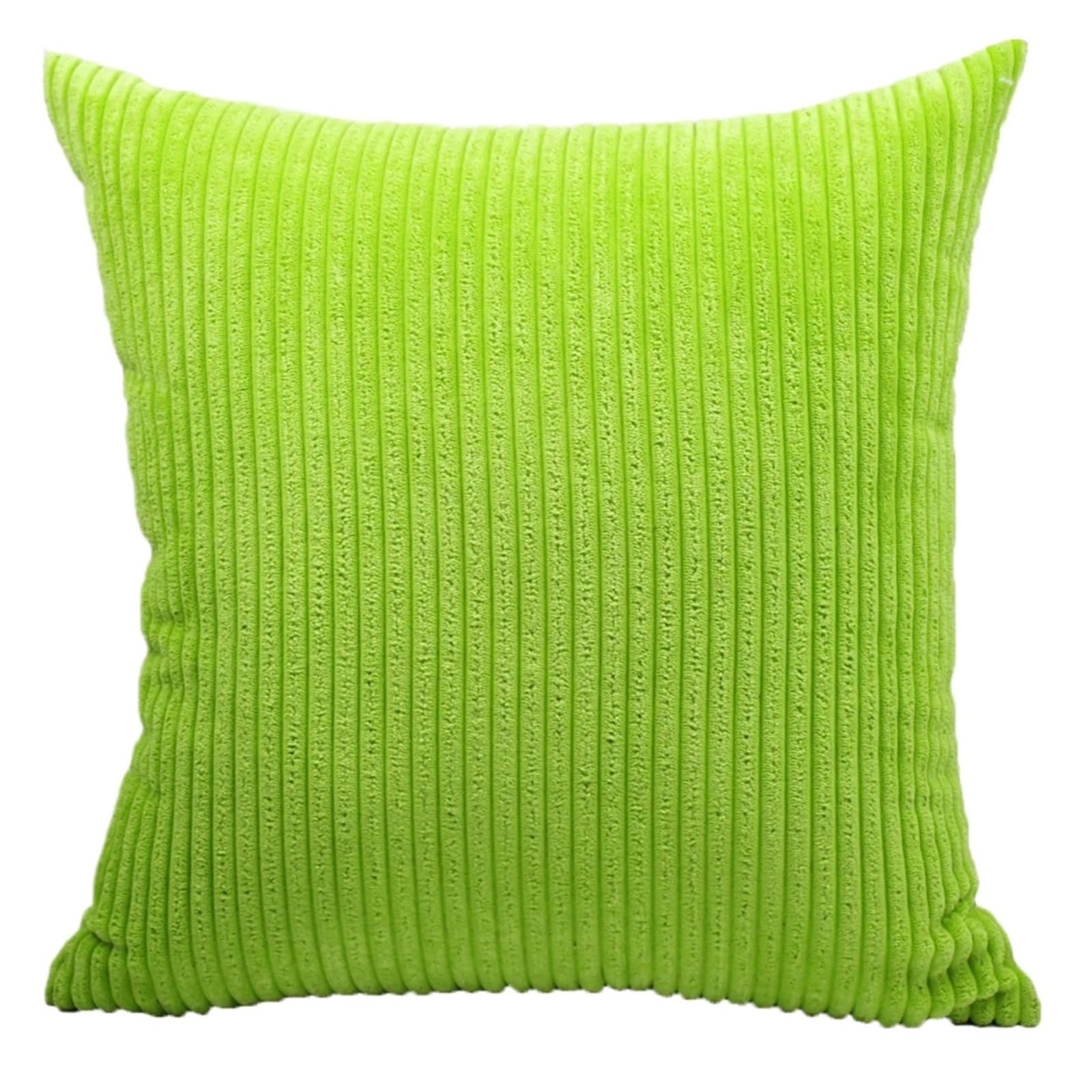 BFLCWSTD Cushion Covers Corduroy Striped Cushion Cover Suitable For Sofa Chair Car Pillow(Green,50x70cm)