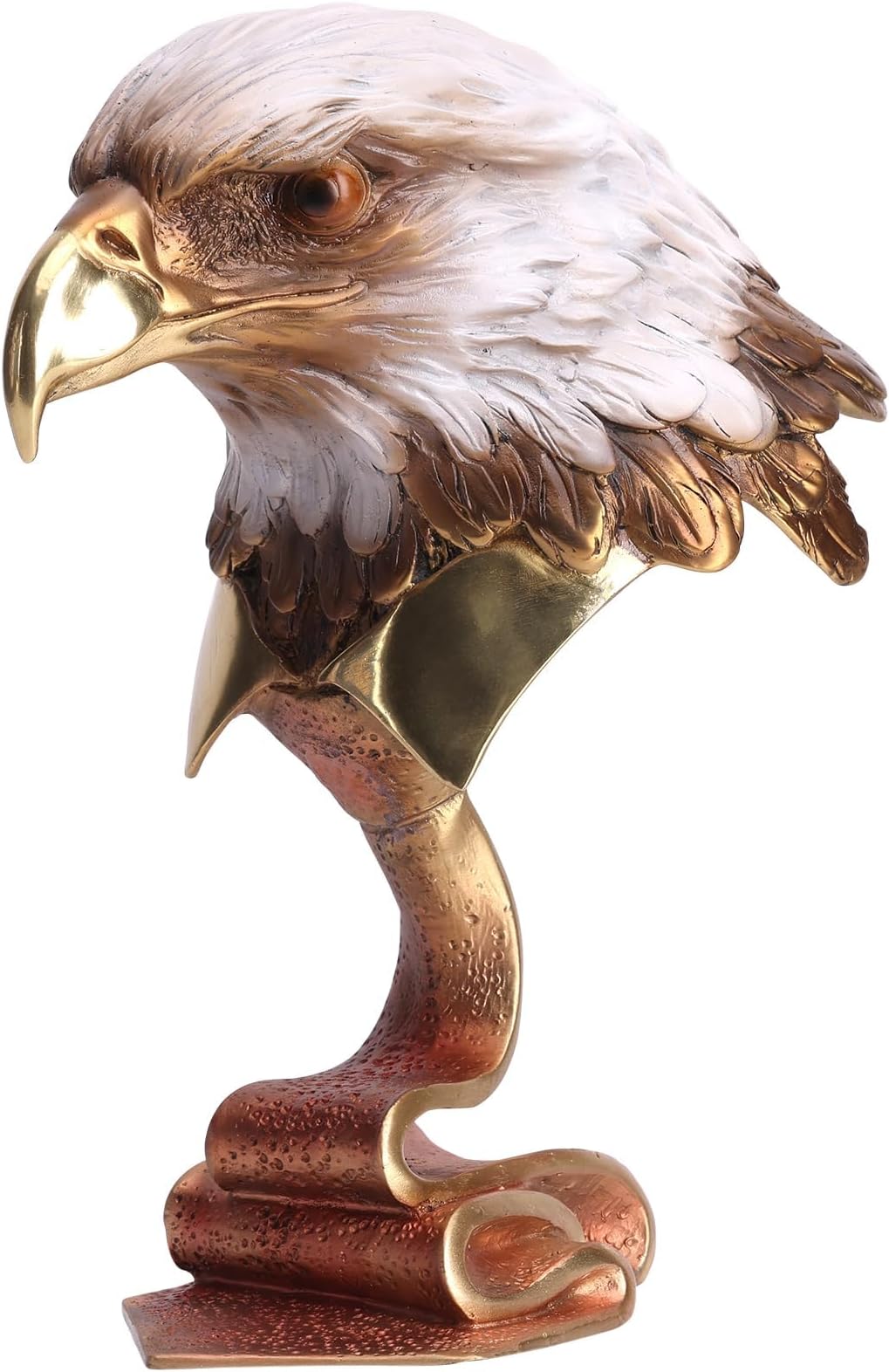 suruim Bronze Eagle Statue - Exquisite Eagle Statue for Home Decoration,Elegant and Detailed Sculpture for Living Room, Office, Study - Collectible Artwork, Gift for Eagle Lovers (White)