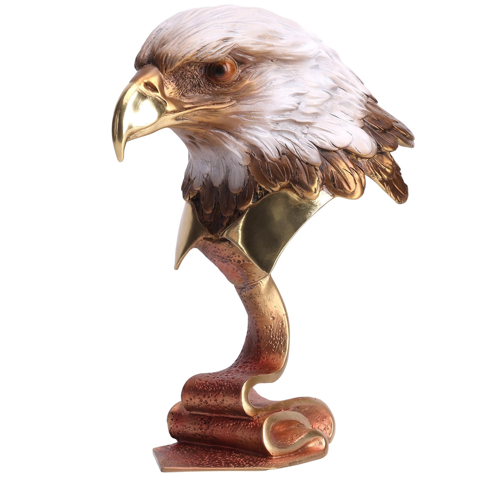 suruim Bronze Eagle Statue - Exquisite Eagle Statue for Home Decoration,Elegant and Detailed Sculpture for Living Room, Office, Study - Collectible Artwork, Gift for Eagle Lovers (White)
