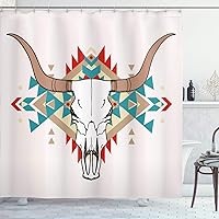 Vista 43 de Ambesonne Cortina de ducha de caballo, potente semental de Appaloosa, elegante estampado equino de campeón de sangre pura real, juego de decoración