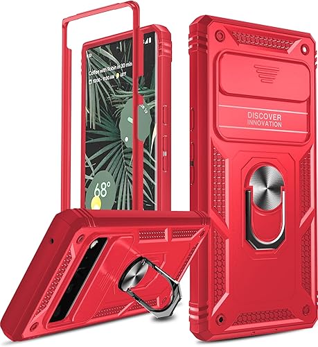 LeYi Funda para Google Pixel 6 Pro Funda para Pixel 6 Pro con cubierta de cámara deslizante, funda de teléfono de grado militar de cuerpo completo