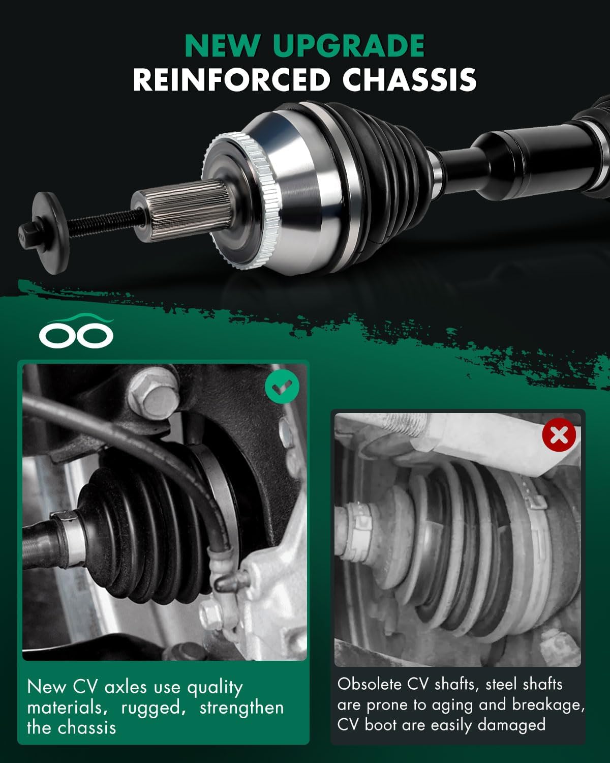 SCITOO Front Right Passenger Side CV Axle Shaft Assembly Fit for Volvo XC90 3.2L AWD 66-9344,36000515,36001221