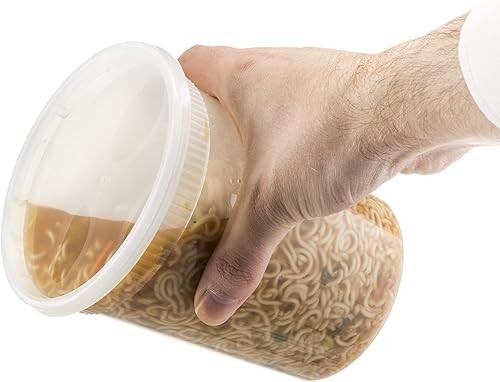 Miniatura 2 de Recipientes de almacenamiento de alimentos con tapas para bocadillos, paquete de 24 unidades, 32oz.