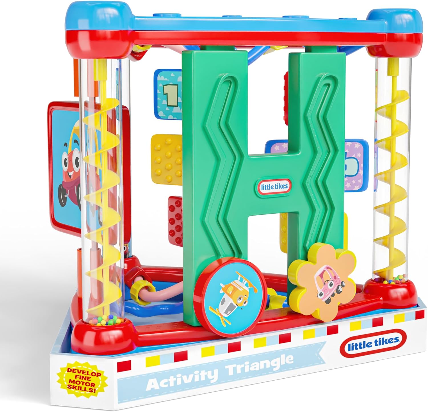 Lollipop Little Tikes Activity Triangle Toy, 5-Sided Baby Toy, Montessori Toy, Bright & Simple to Grasp for Small Hands, Fun and Educational for Toddler