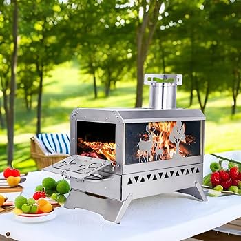 コンパクトスチール薪ストーブ グリル機能付き コンパクトスチール薪ストーブ グリル機能付き