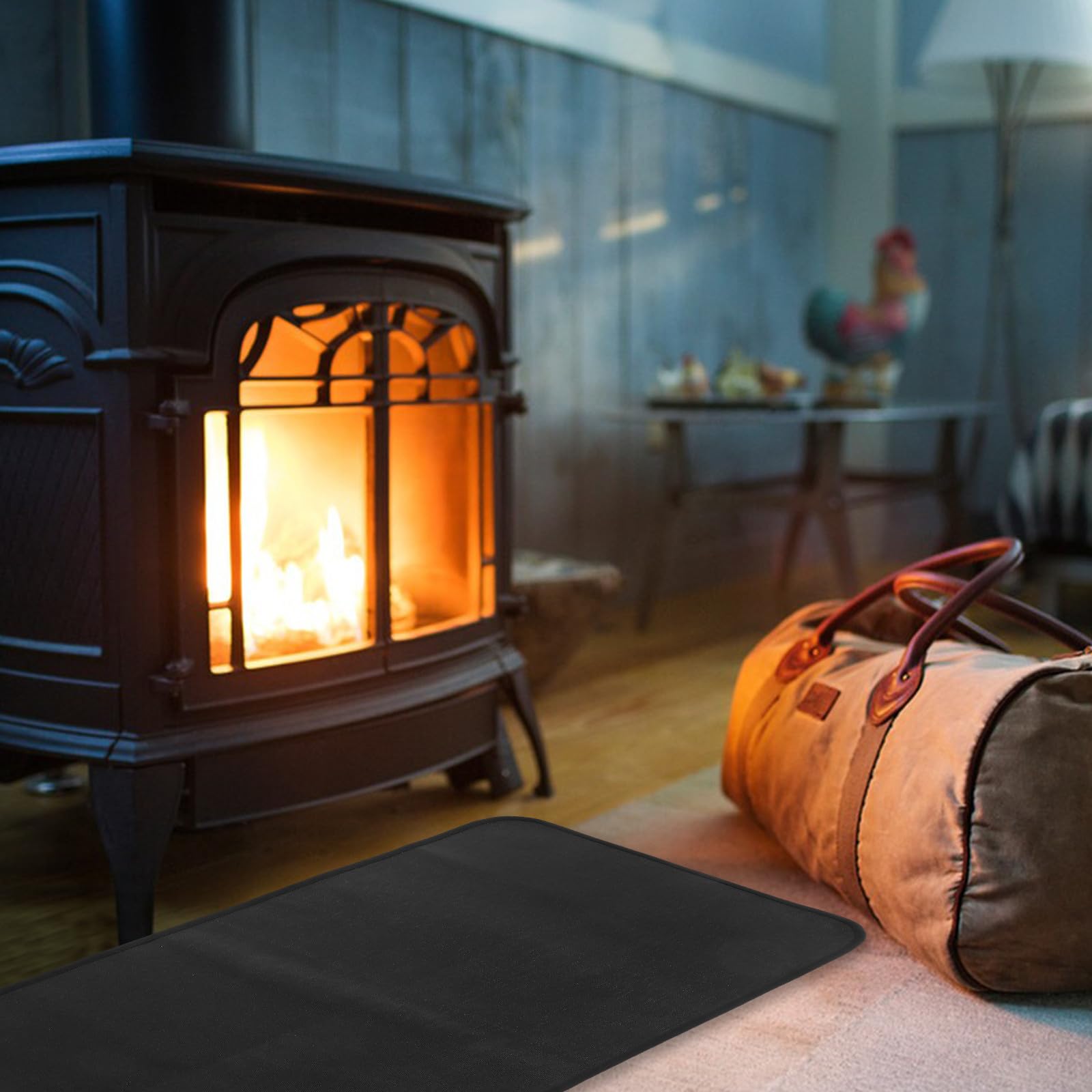 Feuerfeste Grillmatte Hitzebeständige Bodenschutzmatte für Outdoor Grill Terrasse und Kamin mit Großflächigem Schutz und Rasenpflege