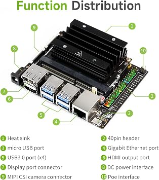 Yahboom Jetson Nano Developer Kit Nano B01 with 16G-eMMC Based on Official N-VI-Dia Jetson Nano 4GB Core Module