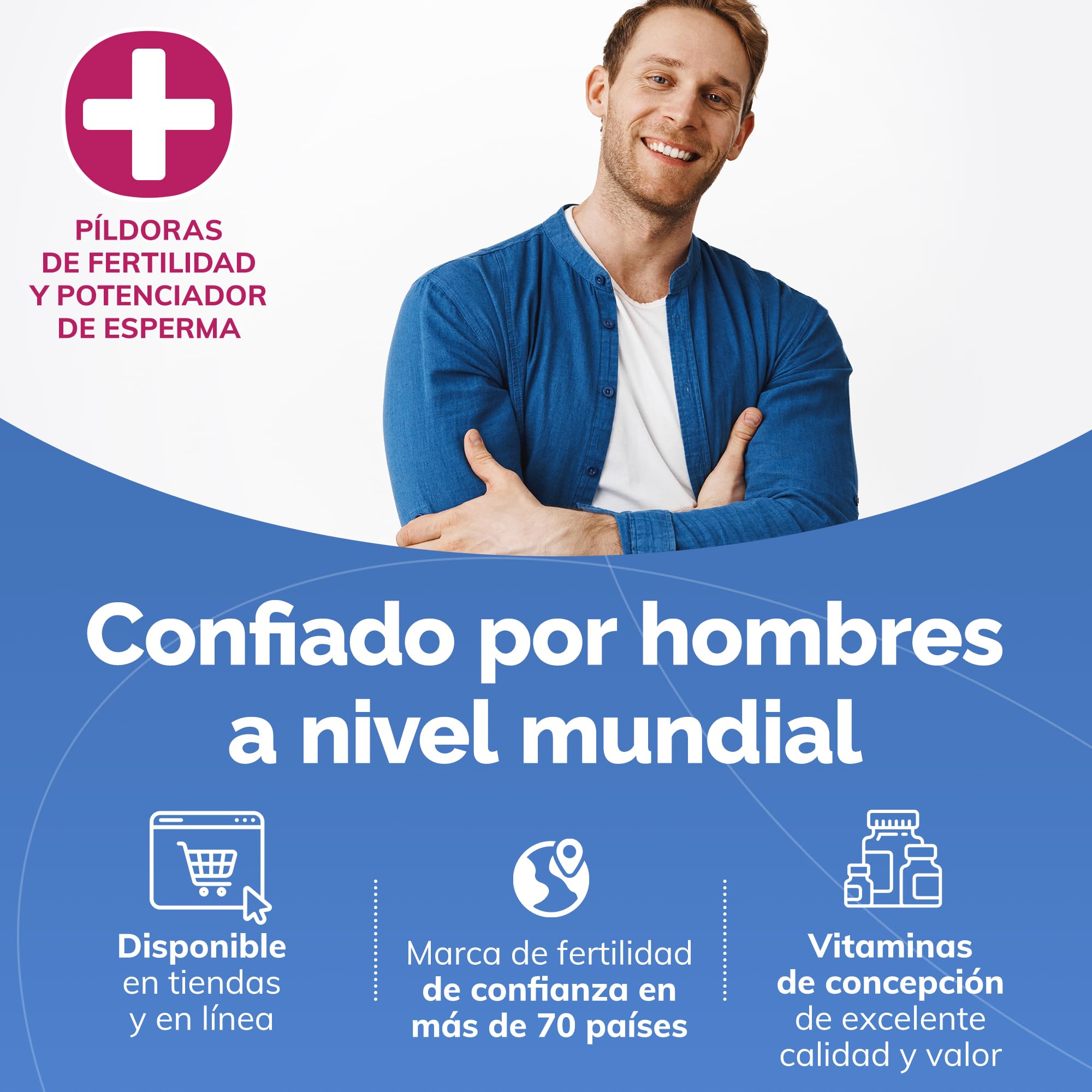 CONCEIVE PLUS Vitaminas para la Fertilidad Masculina con Maca, Selenio, Ácido Fólico, Multivitaminas - Apoyo a la Salud Reproductiva, Producción de Esperma y Aumento del Libido Masculino - 60 Cápsulas