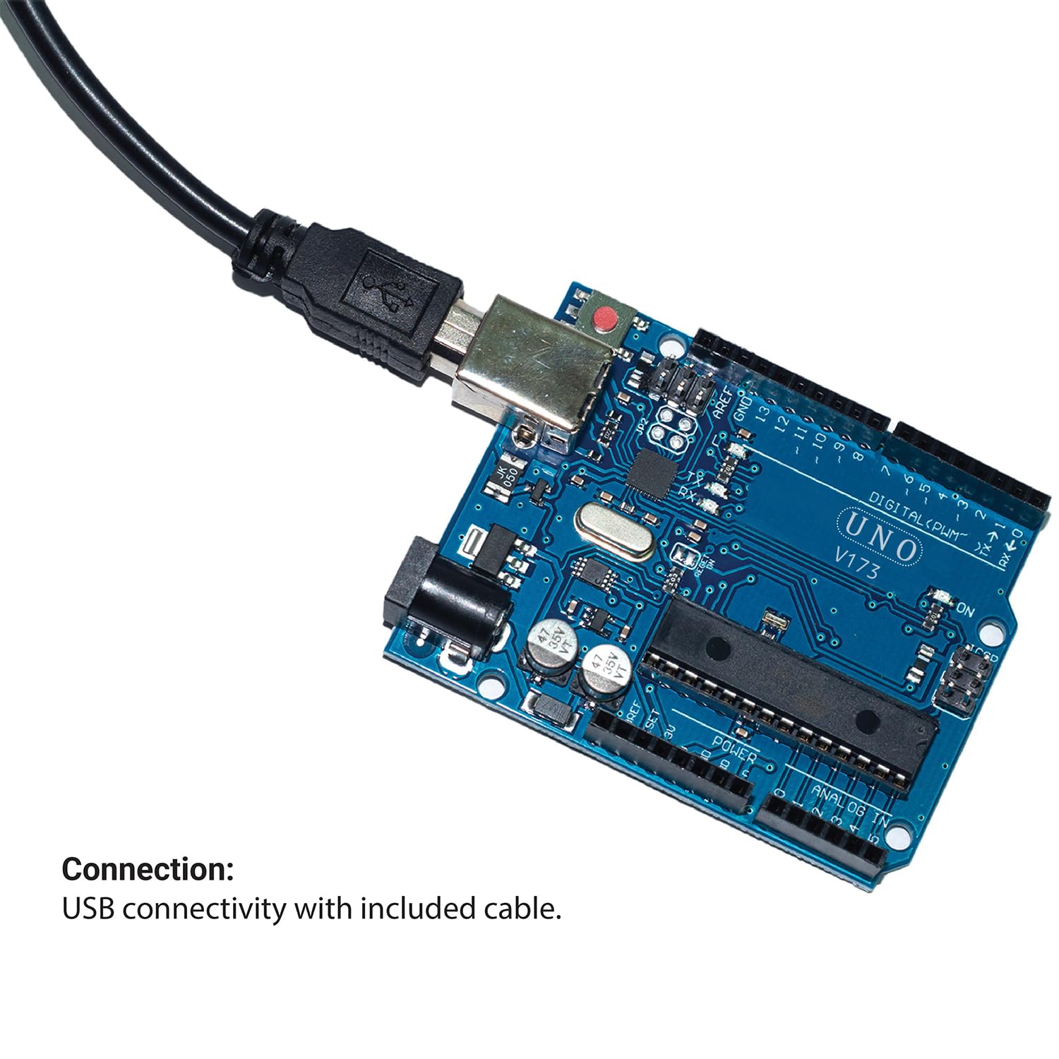 Cirkitronix Uno R3 Board Compatible with Arduino | USB Cable Included | ATmega328P Microcontroller | DIY Robotics, STEM Learning & Electronics Projects - Image 5 thumbnail