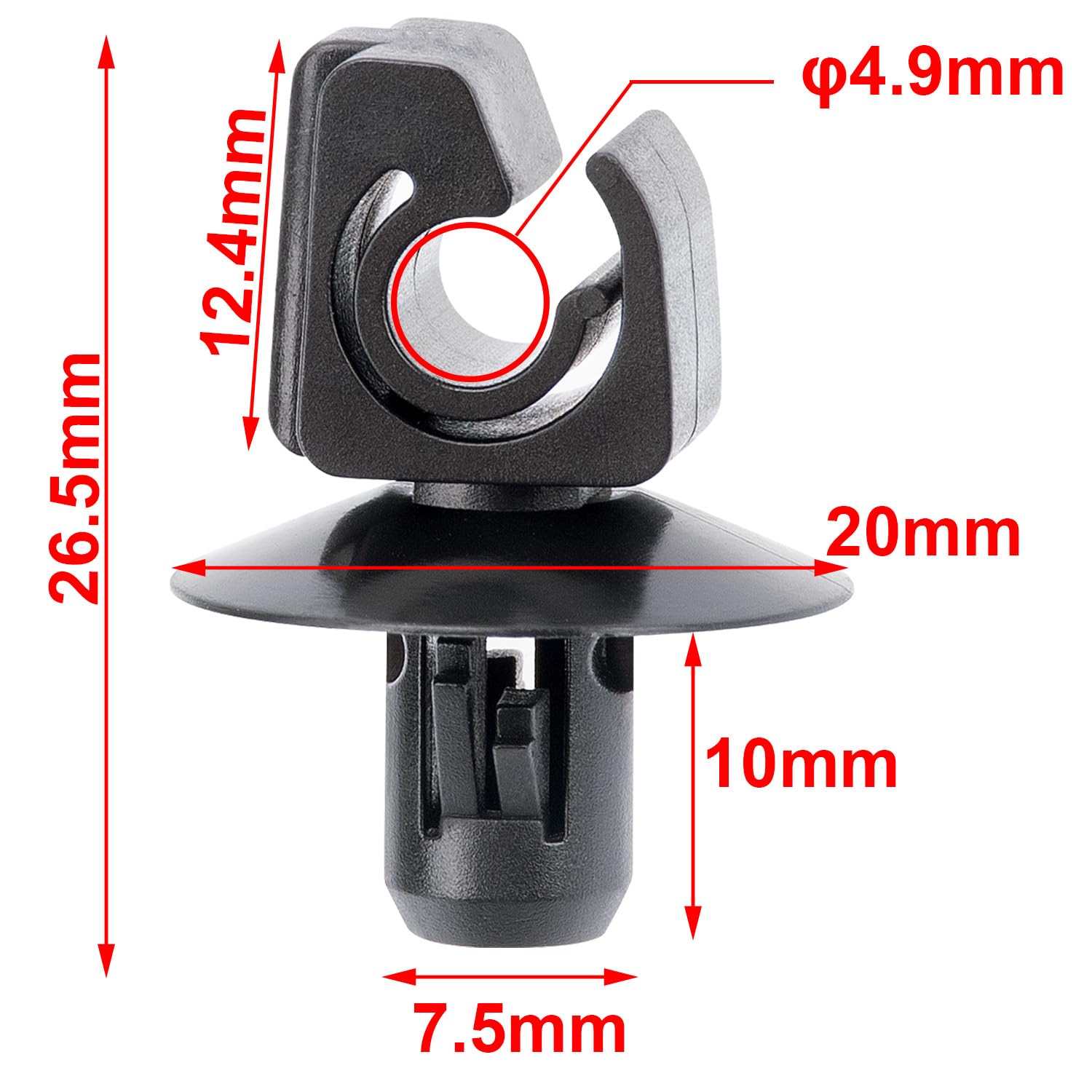 10pcs Brake Line Fastener Clip for Land Rover NTC9543L Discovery Defender, for Ford W700930-S300 C-Max Contour Escape Focus Transit Connect MKC Cougar Mystique