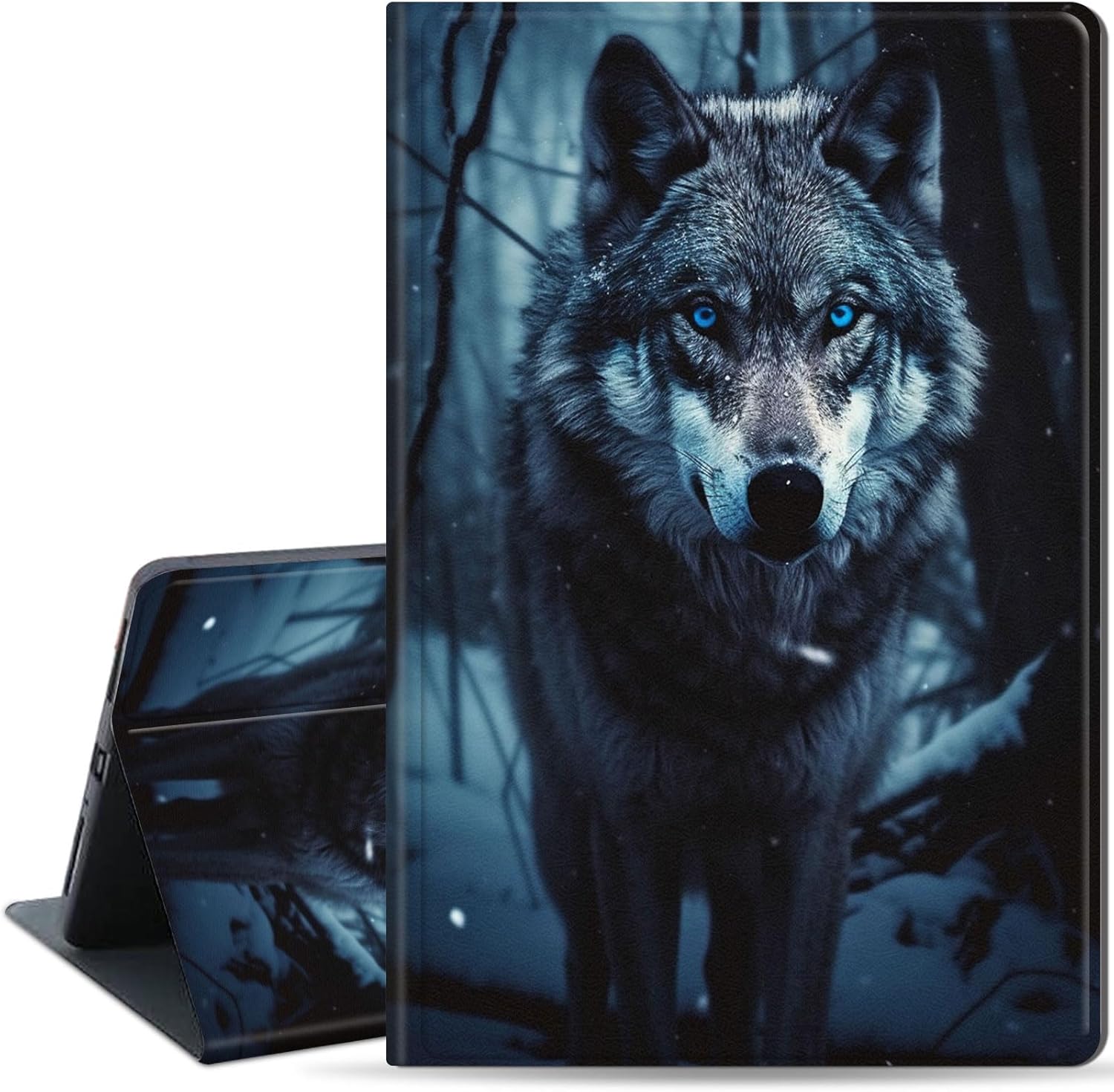 Slim Case for Amazon Fire HD 10 & 10 Plus Tablet (13th/11th Gen, 2023/2021 Release), PU Leather Folio Cover with Stand & Auto Wake/Sleep for Fire HD 10, Black Leopard Print