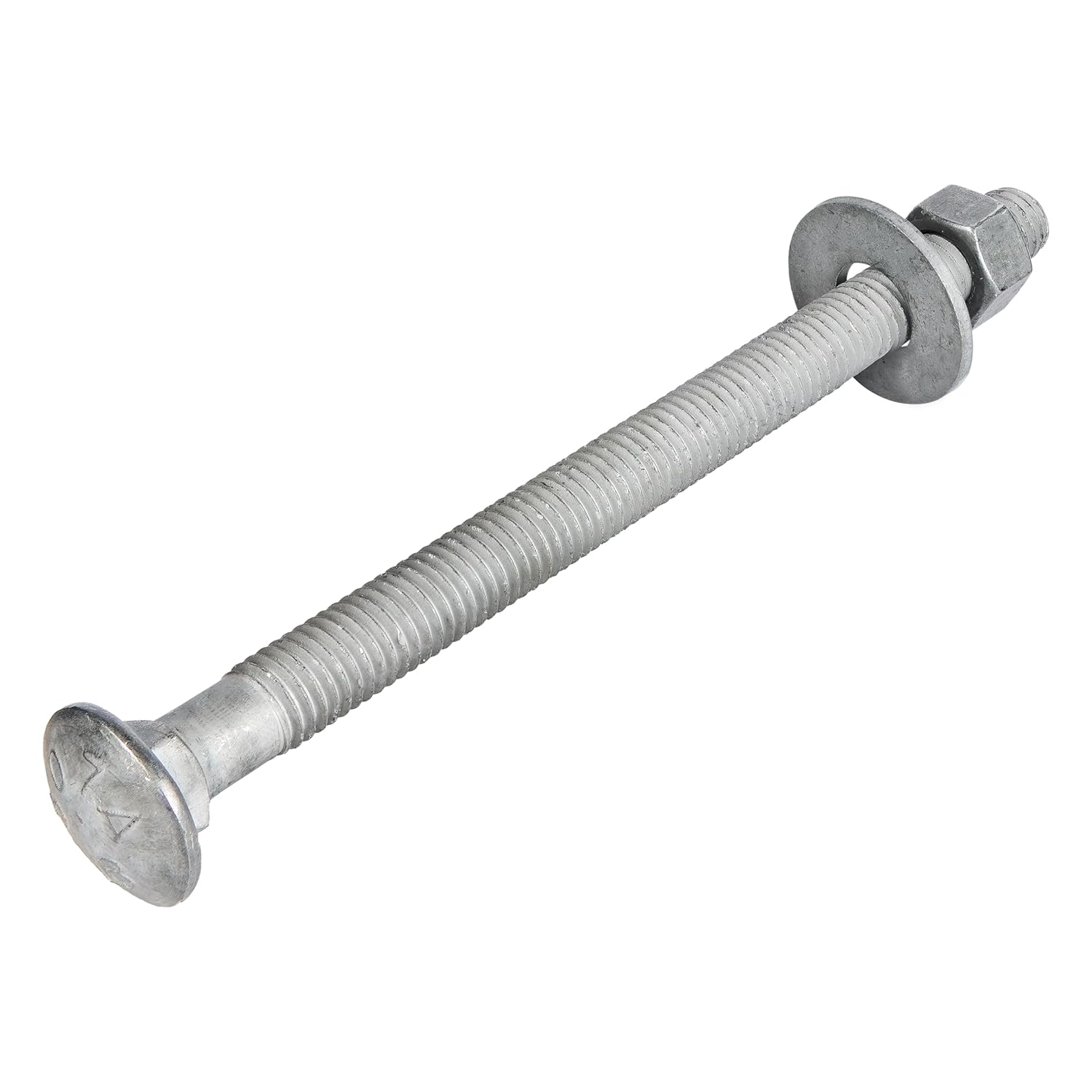1/2" x 7" (25 Pack) Galvanized Carriage Bolt Kit Grade 307A Includes 1/2" USS Flat Washers (25 pcs) and 1/2"-13 Hex Nuts (25 pcs), Hot Dip Galvanized for Exterior Use by Makers Bolt 1/2 x 7