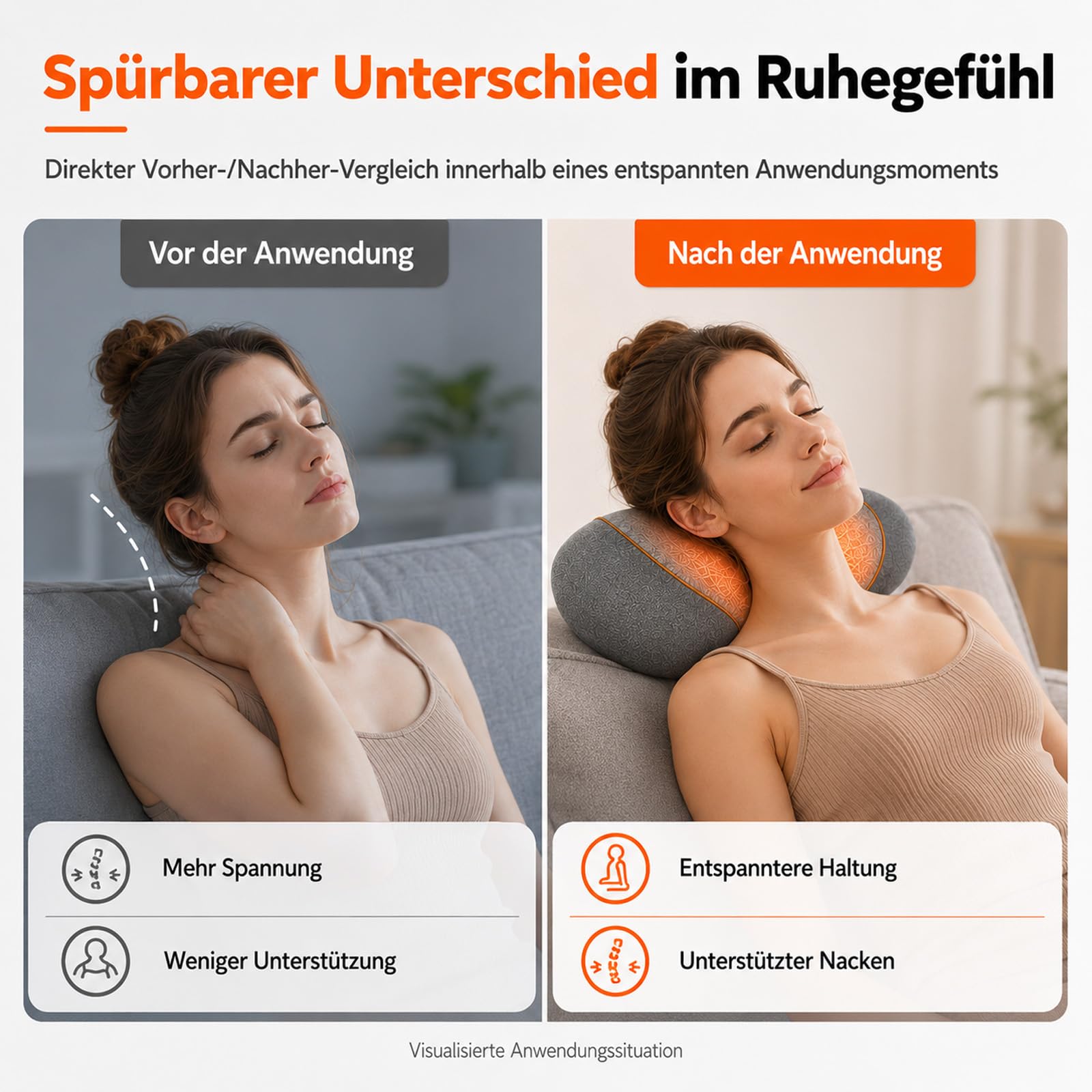 Theatex 3-In-1 Massagegerät Nacken, Original Theatex 3-In-1 Massagegerät, Drei Erweiterte Funktionen: Vibration, Wärmeanwendung Und Traktion, Ein Entspannendes Und Wohltuendes Massageerlebnis