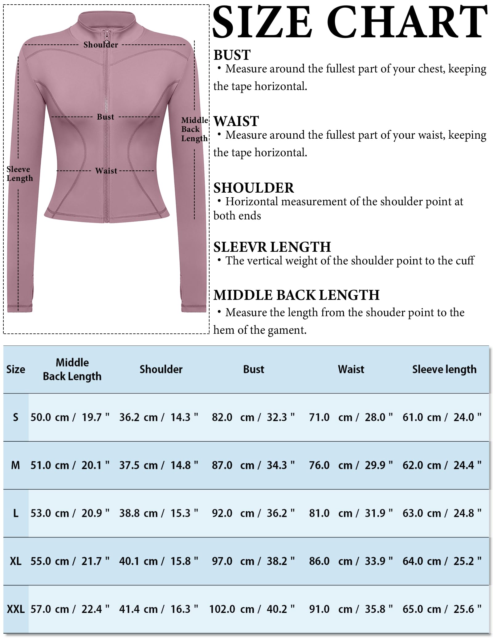 Gyabnw Veste de Sport Femme Haut de Course Respirant à Manches Longues Top de Fitness avec Fermeture Eclair avec Trous pour Les Pouces Convient pour Le Yoga la Running et Plus Encore