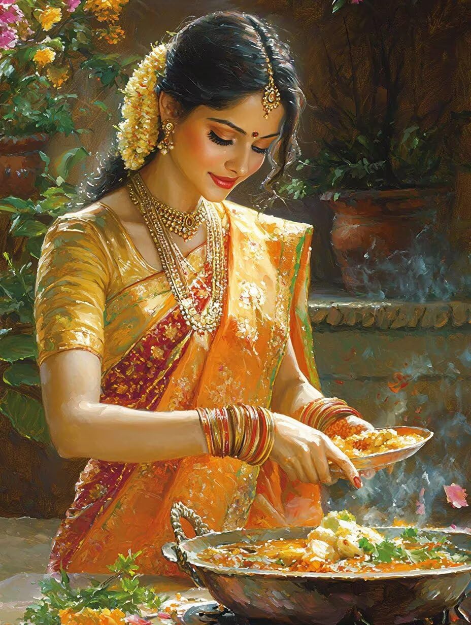 WEISHIWE Femme indienne Peinture Numero Adulte Kits, 80x100cm m-1064