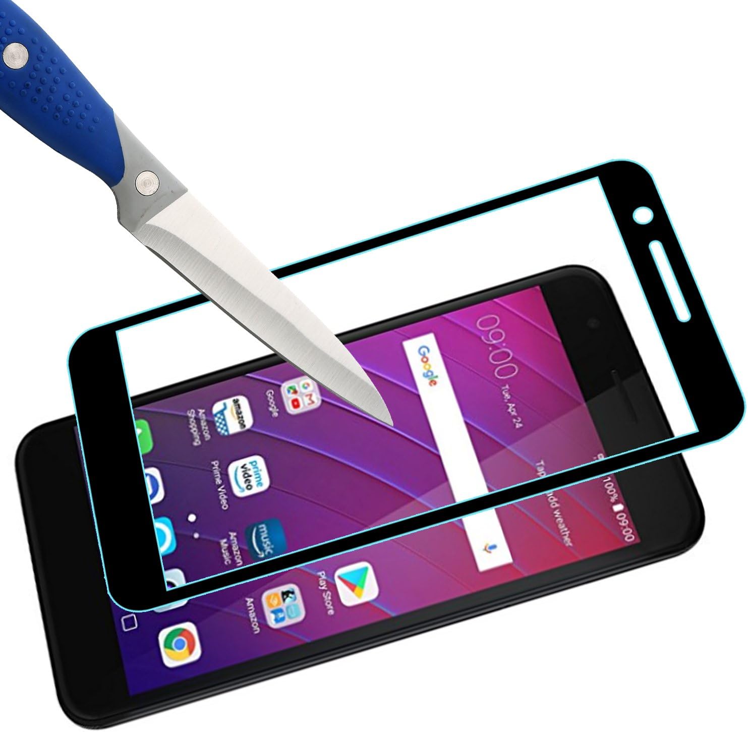 Mr.Shield [3-PACK] Designed For LG K30 [Tempered Glass] [Full Cover] Screen Protector with Lifetime Replacement
