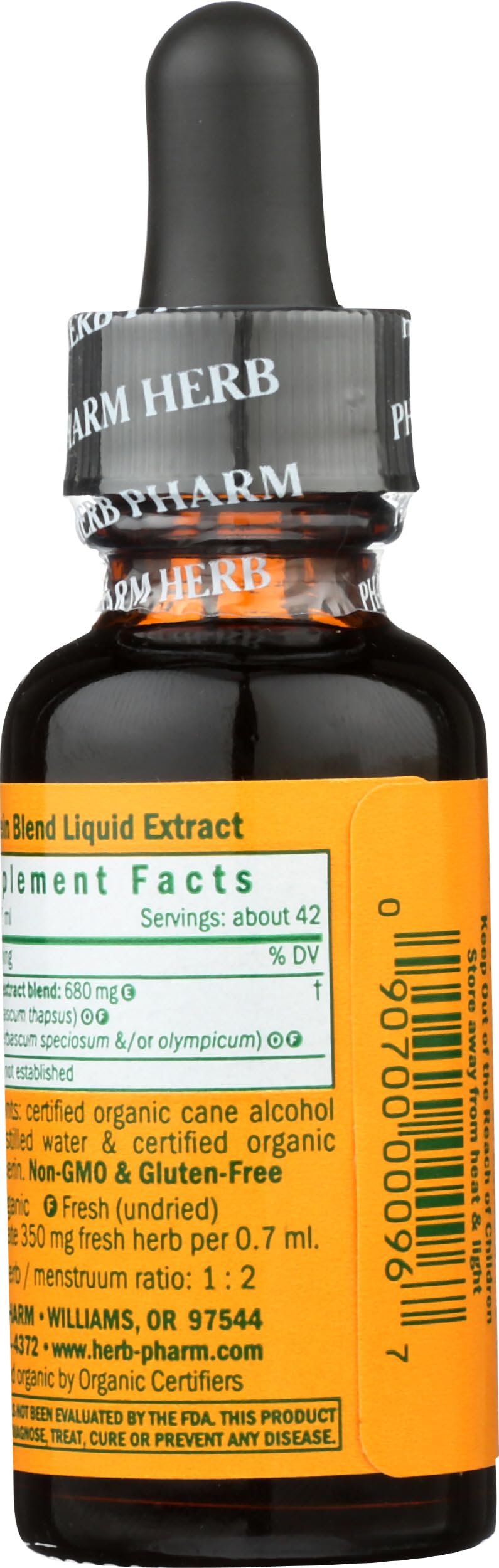 Herb Pharm Mullein Blend: Traditional Respiratory Lung Health & Expectorant, Certified Organic, Fast-Absorption, Vegan, Mullein Flower and Mullein Leaf Extract, Up to 3 Week Supply, 1 oz* — Amazon image 4